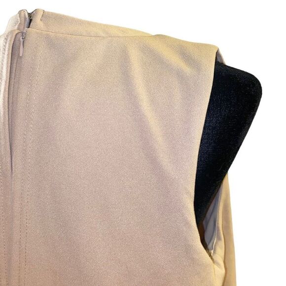 She + Sky Light Tan Sleeveless Side Cut Out Sheath Dress Sz L NWT - Picture 9 of 14